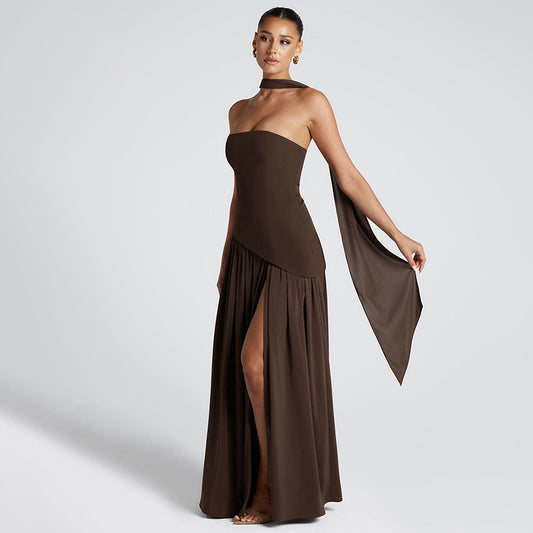 Luna Grace Split-Back Maxi Dress