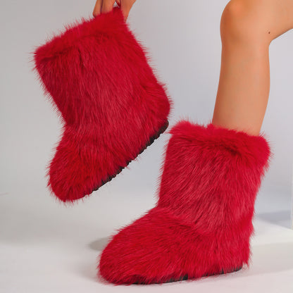 Chic Faux Fur Snow Boots