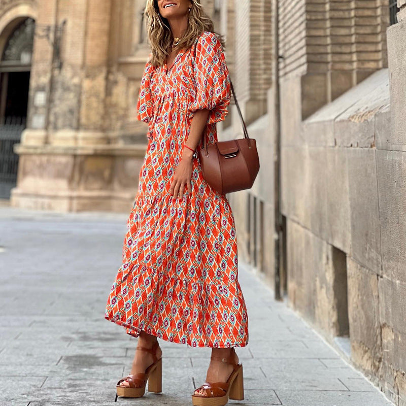 Tropical Blossom Boho Dress