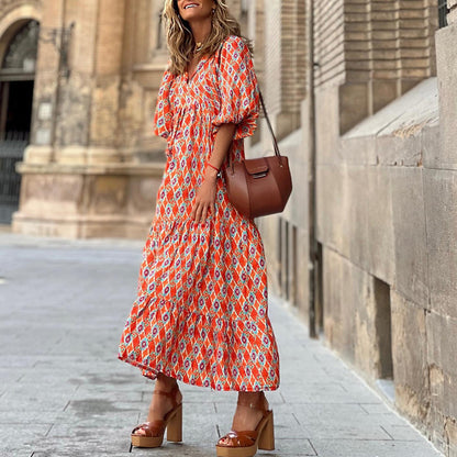Tropical Blossom Boho Dress
