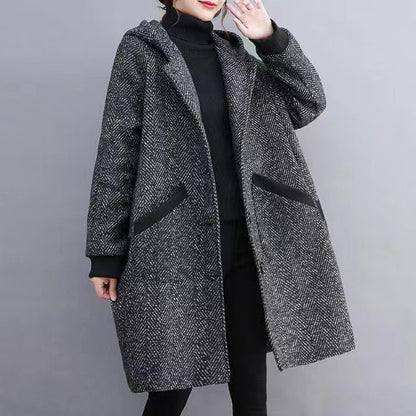 Women's Mid-length Velvet Padded Thickened Coat