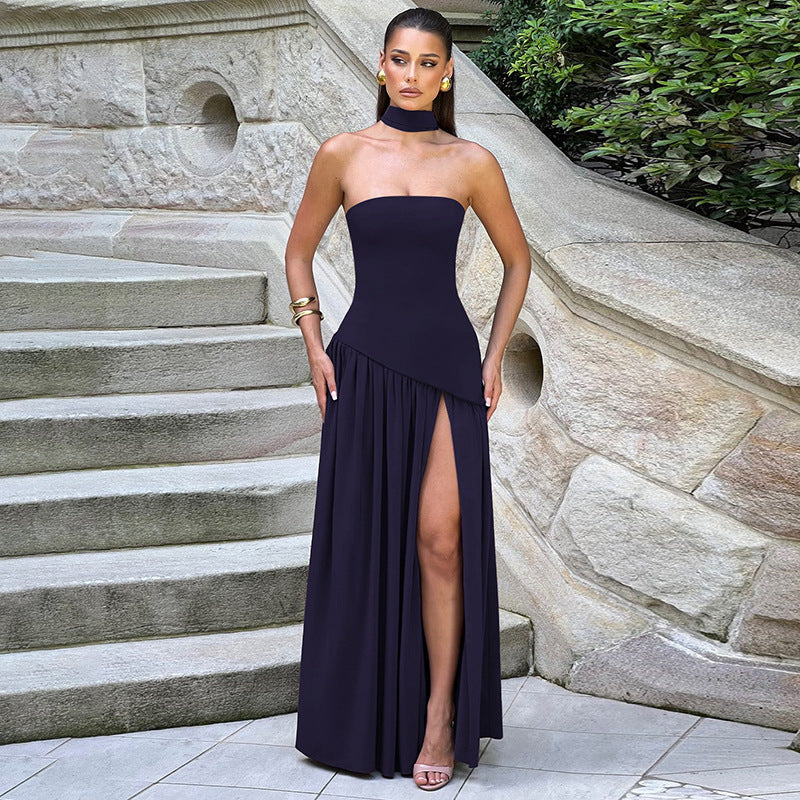 Luna Grace Split-Back Maxi Dress