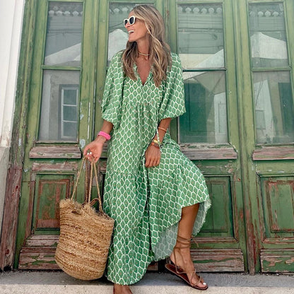 Tropical Blossom Boho Dress