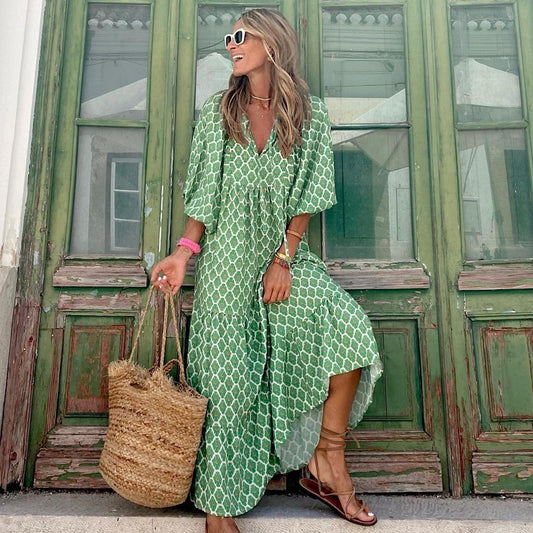 Tropical Blossom Boho Dress