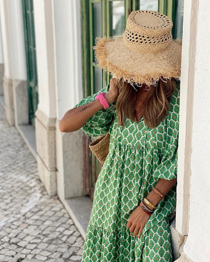 Tropical Blossom Boho Dress