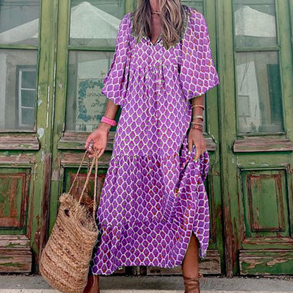Tropical Blossom Boho Dress