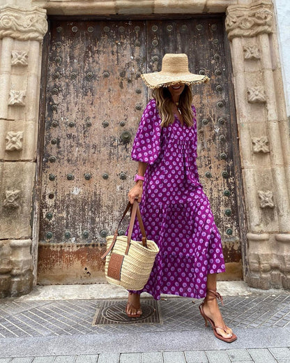 Tropical Blossom Boho Dress