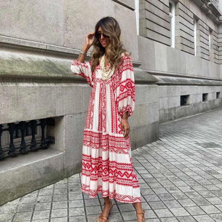 Tropical Blossom Boho Dress