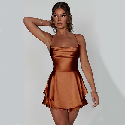 Sexy Satin Short Dress