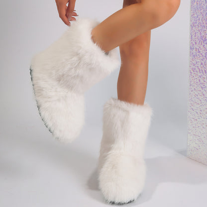 Chic Faux Fur Snow Boots