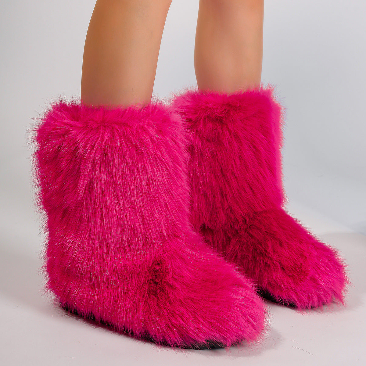 Chic Faux Fur Snow Boots